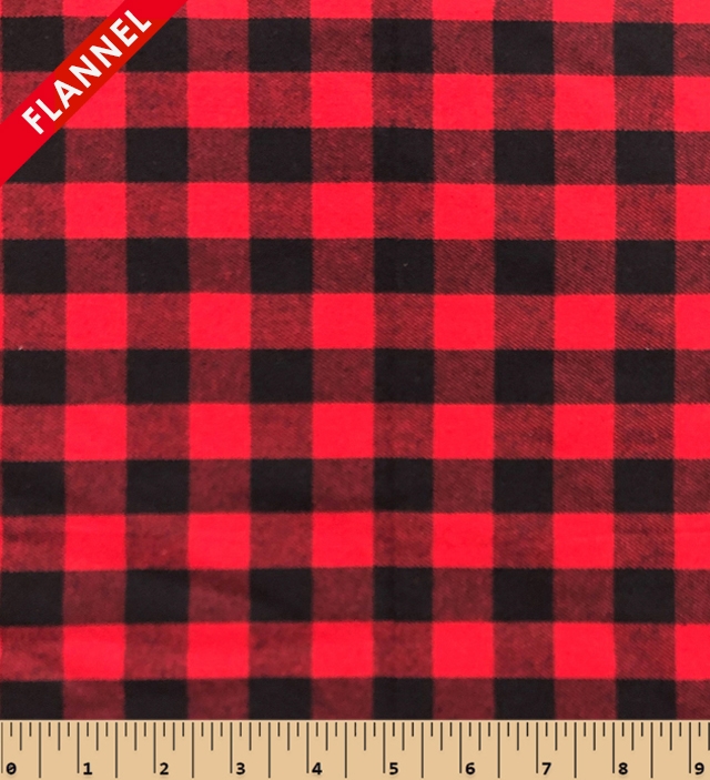 Buffalo Plaid Medium Yarn Dyed Flannel Fabric. FP30